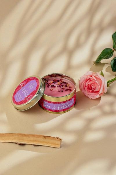 Regular Tin Candle - Rose & Patchouli 